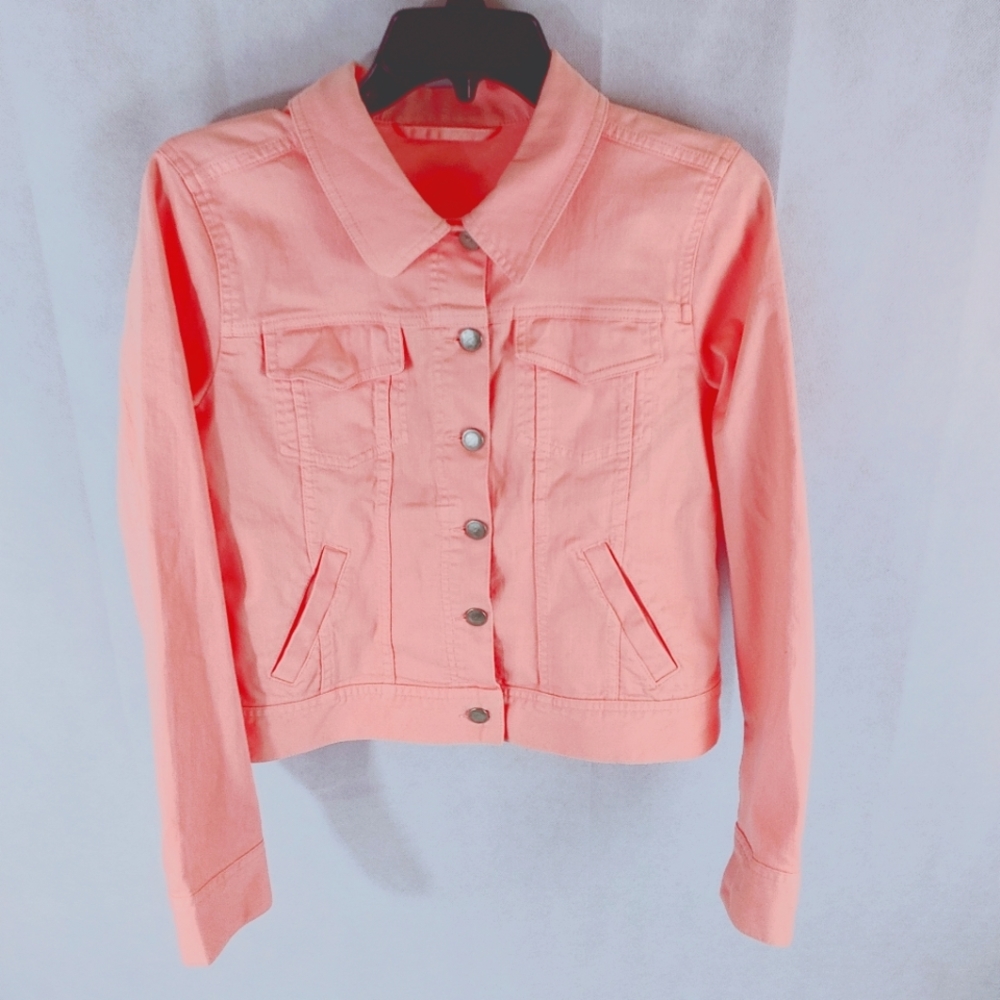 Pink Jacket Denim Look  Small